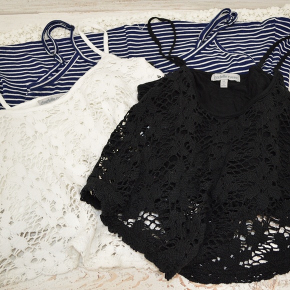 Charlotte Russe Tops - Charlotte Russe & Papaya tops tanks with crochet